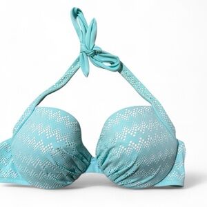 Turquoise Halter Bikini Top